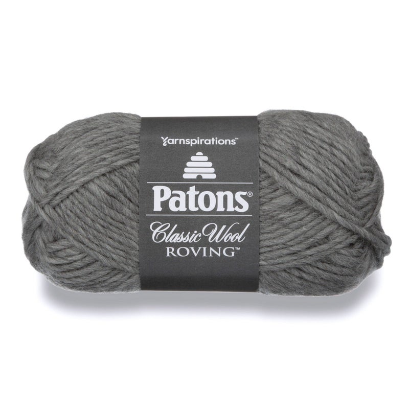 Patons Classic Wool Roving Yarn 35 oz Gray 1 Ball