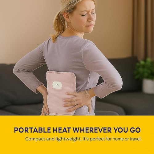 Brand Conquer Electric Heating Water Bag for Pain Relief Electric Heating Pad-Heat Pouch Hot Water Bottle Dual Insulation Silicon Hot Water Bag 6 Layers Heating Pad With For Pain Relief - Image 5
