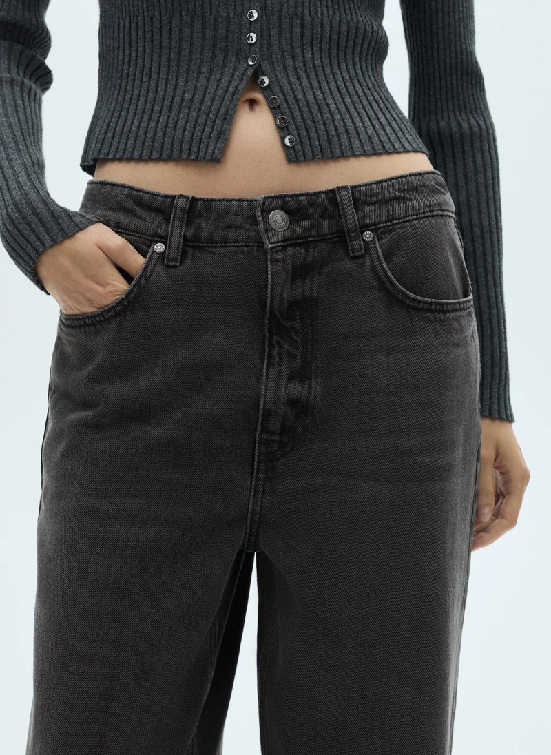 مانجو Low Waist Wide Leg Jeans