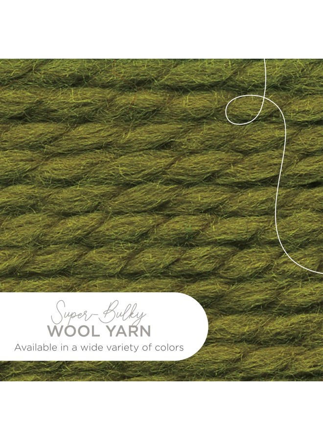 Lion Brand Yarn (1 Skein) Lion Brand Yarn Wool-Ease Thick & Quick Bulky Yarn, Cilantro - Image 2