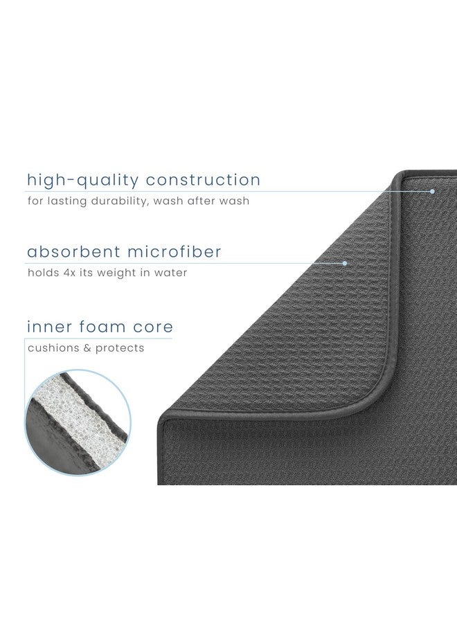 S&T INC. Dish Drying Mat, 16” x 18”, Absorbent Microfiber Kitchen Counter Mat, Dish Drying Pad for Dishes, Utensils, Pots and Pans, Large, Pure Cashmere - Image 3