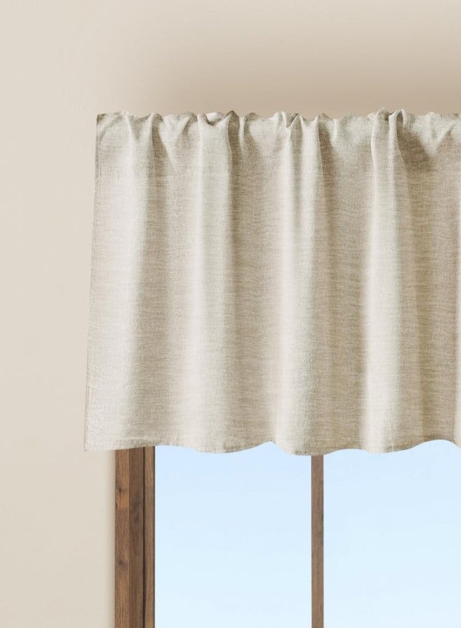 WOSIBO 2 Pack Burlap Window Valances 16" x 56" Farmhouse Style Window Treatment Decor Curtains Rod Pocket Valances for Kitchen/Living Room (White) - Image 3