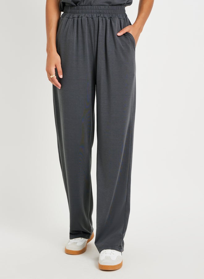 Take Two Graphic Print Short Sleeve T-Shirt and Wide Leg Joggers Co-Ords  - Image 5