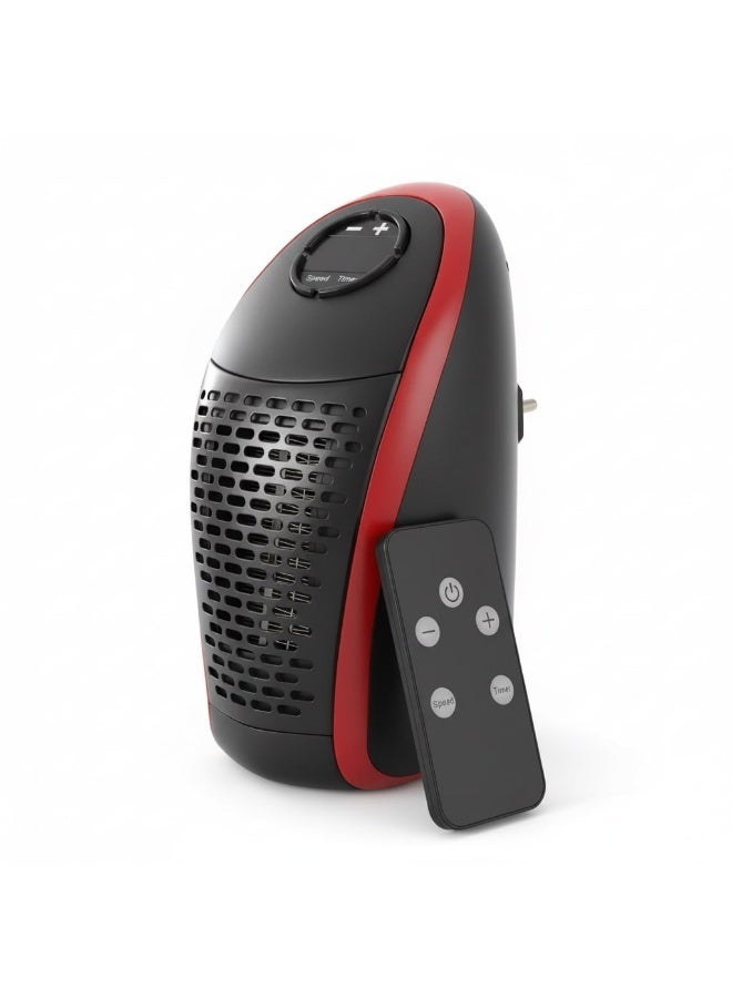 400W Mini Portable Plug-in Wall Heater - with Remote Control & Digital LED Display - Image 1