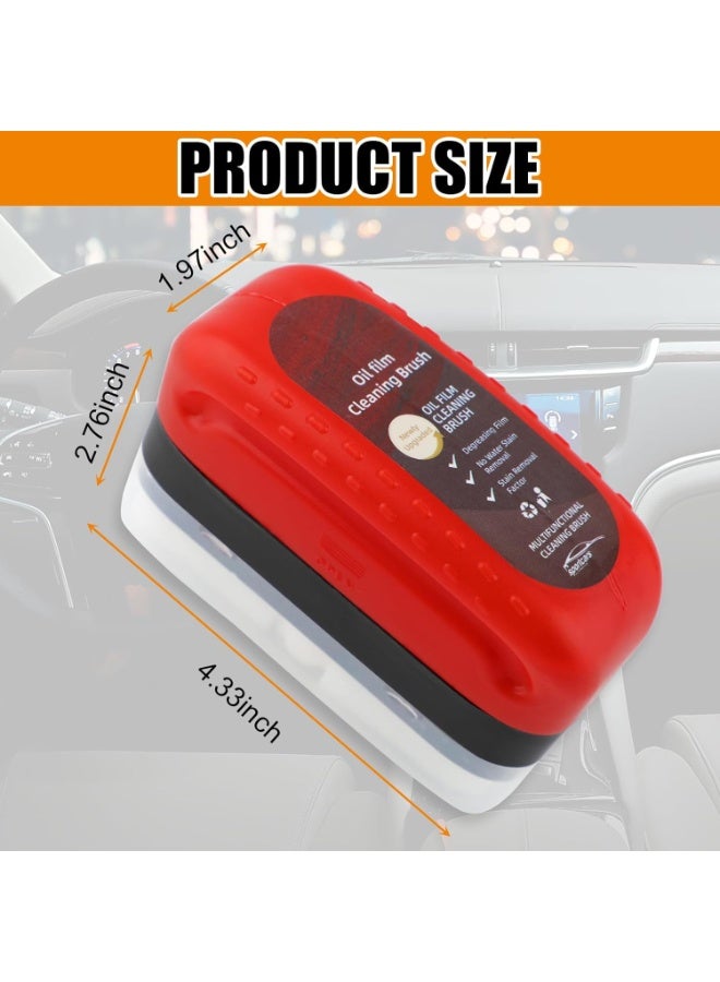 Automotive Oil Film Cleaning Brush,Glass Oil Film Remover Water-Resistant Window Cleaning Tool for Enhanced Visibility, Universal Fit for Cars/Trucks/SUV (1 PCS) - Image 2