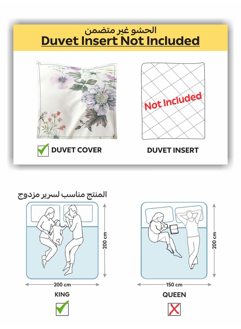 دوناتيلا طقم غطاء لحاف مشجر 6 قطع مقاس مزدوج يناسب سرير 200×200 سم مايكروفايبر ناعم , تصميم راقي و انيق , يناسب جميع الفصول (لا يشمل حشوة اللحاف)  - Image 3