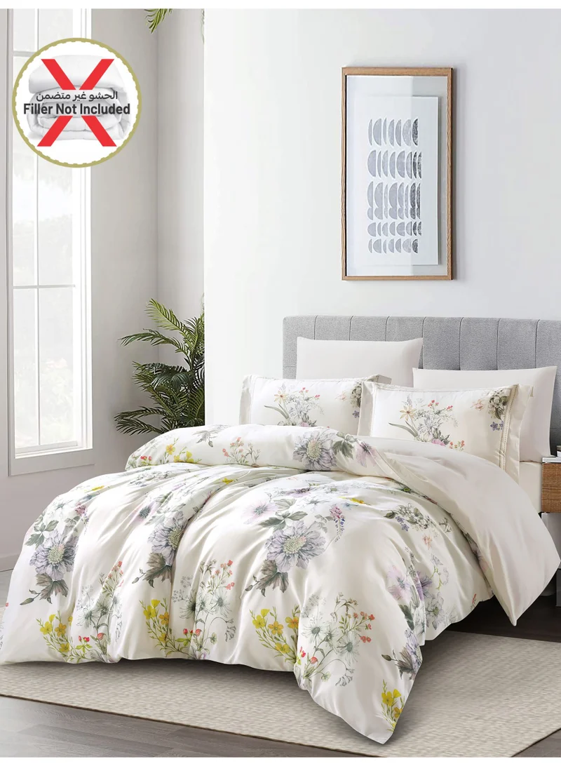 دوناتيلا طقم غطاء لحاف مشجر 6 قطع مقاس مزدوج يناسب سرير 200×200 سم مايكروفايبر ناعم , تصميم راقي و انيق , يناسب جميع الفصول (لا يشمل حشوة اللحاف)