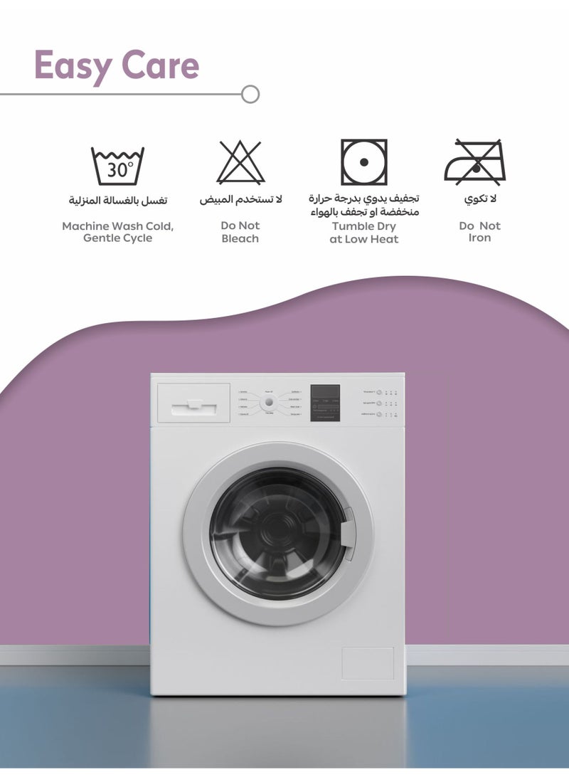 Donetella Digital Floral  Print Duvet cover Set, King Size Fits 200x200 cm - 6-Pcs Bed Set, ,Emirate Collection, Microfiber - 1 Duvet Cover, 1 Fitted Sheet, 2 Pillow Shams, 2 Pillowcases (Filler Not Include) - Image 5