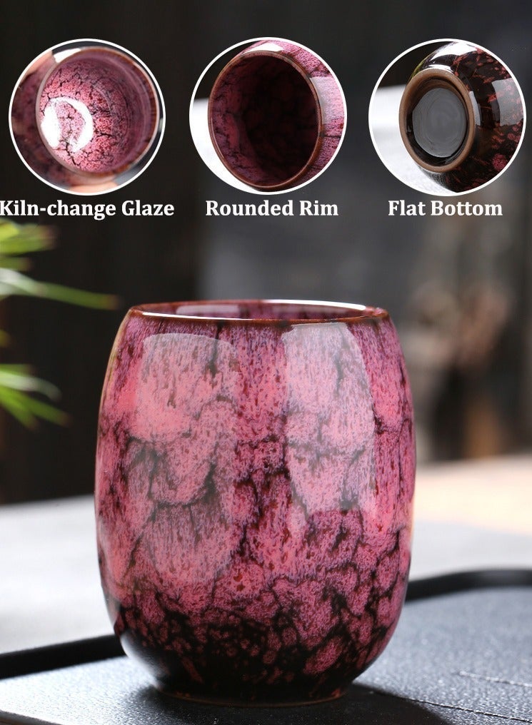 4 قطع اكواب سيراميك من أكواب الشاي الخزفية مع صندوق هدايا مجموعة أكواب قهوة إسبريسو مزدوجة الجدران مجموعة أكواب شاي من البورسلين مجموعة أكواب ماتي كوب سيراميك اكواب اسبريسو كوب قهوه سيراميك - Image 4