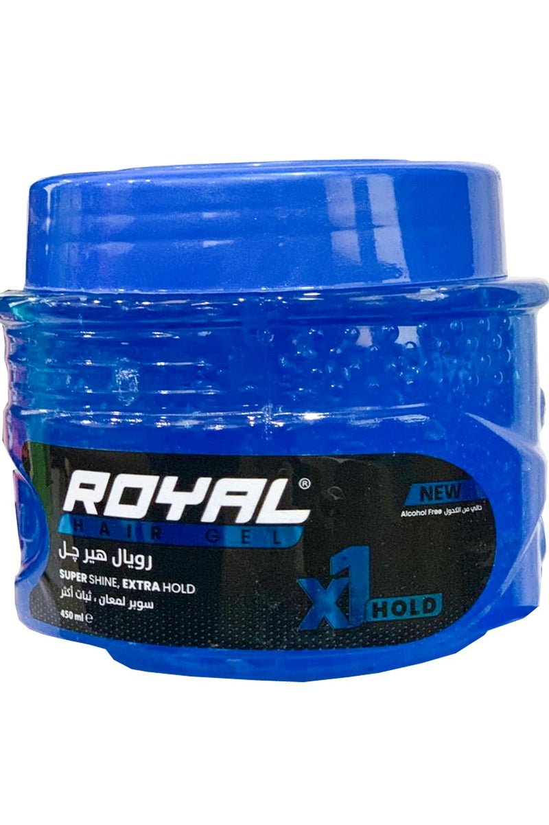 رويال جل شعر تثبيت اكثر 450 مل أزرق