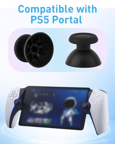 TOMSIN Joystick Replacement for PlayStation Portal, Original Thumbsticks Analog Thumb Sticks Parts with Tool for PS5 Portal (2PCS) - Black - Image 2