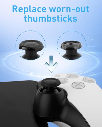 TOMSIN Joystick Replacement for PlayStation Portal, Original Thumbsticks Analog Thumb Sticks Parts with Tool for PS5 Portal (2PCS) - Black - Image 3