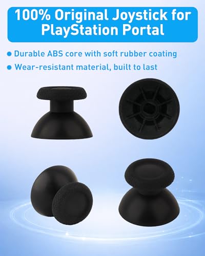 TOMSIN Joystick Replacement for PlayStation Portal, Original Thumbsticks Analog Thumb Sticks Parts with Tool for PS5 Portal (2PCS) - Black - Image 4