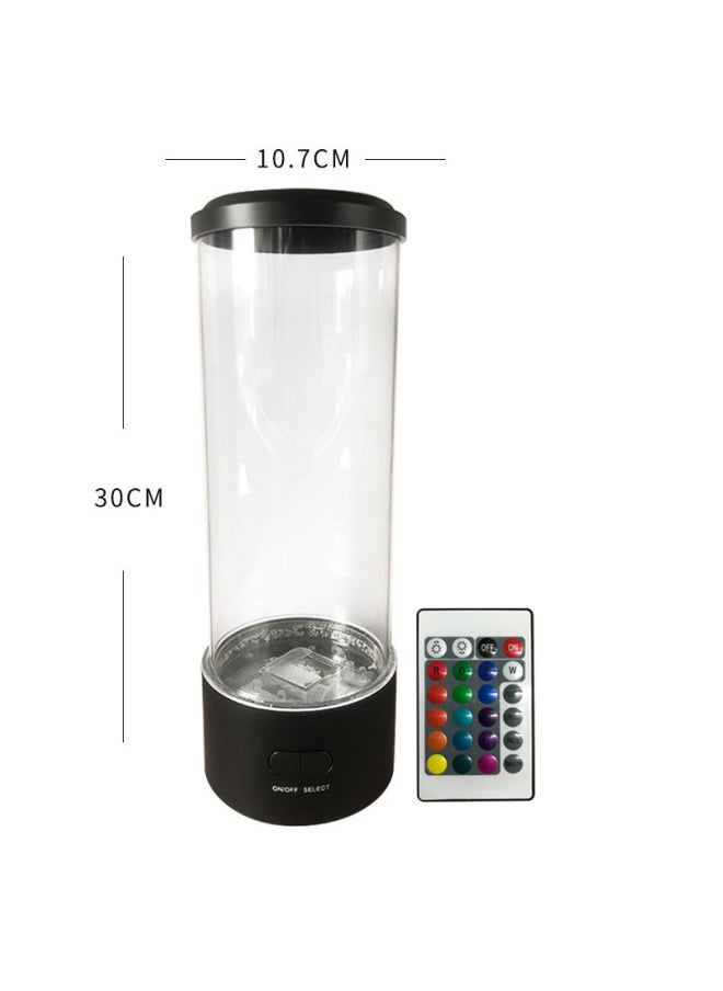 Generic - Creative Medium Size Realistic Cylindrical Led Jellyfish Lamp Usb Plug-in Color Changing Atmosphere Light Small Night Light-Color:octagonal Mica Lamp - Image 1