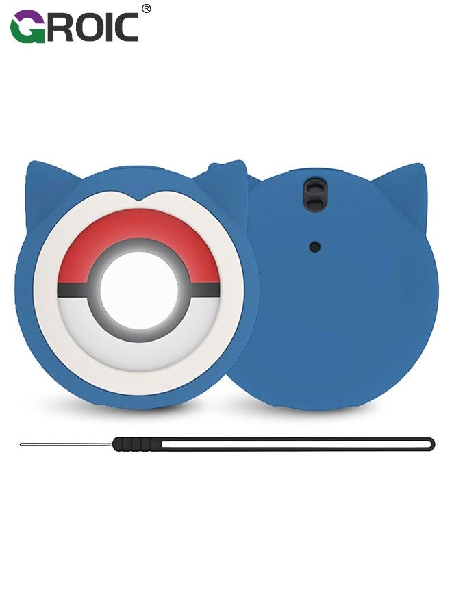 GROIC Protective Blue Case for Pokémon GO Plus + 2024, Soft Silicone Cover Case for Poke GO Plus with Wrist Strap  - Image 1