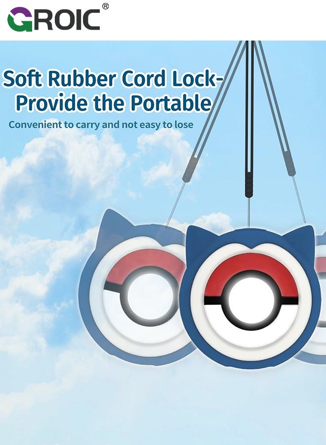 GROIC Protective Blue Case for Pokémon GO Plus + 2024, Soft Silicone Cover Case for Poke GO Plus with Wrist Strap  - Image 5