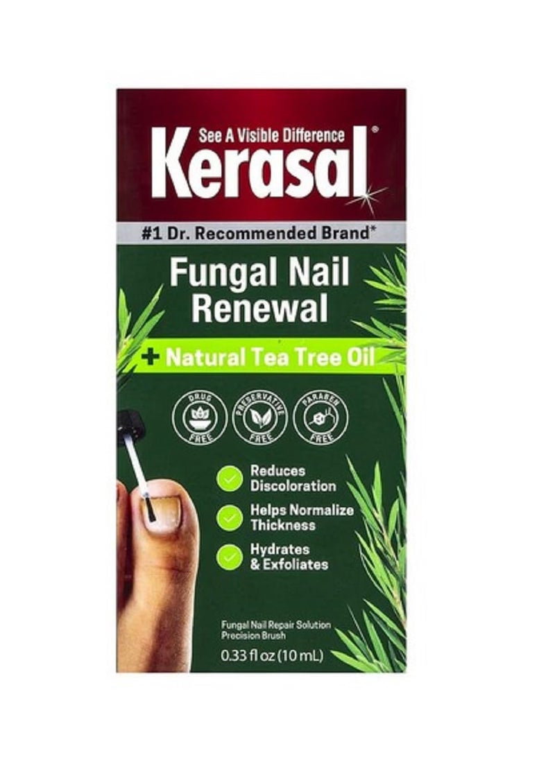 Kerasal Kerasal Renewal Nail Repair Solution with Tea Tree Oil for Discolored and Damaged Nails 033 Oz Pack of 1 