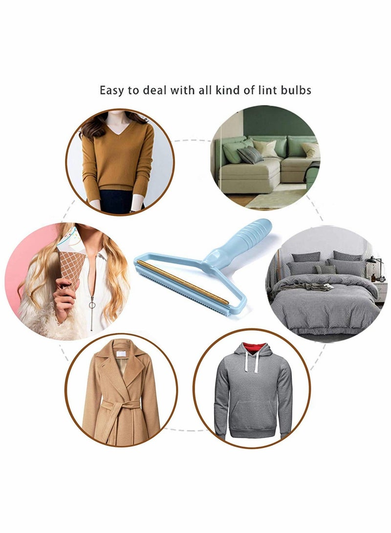 طقم لفة شفاف محمولة للملابس والأقمشة، 2 عبوة مزيل الوبر لتنظيف الفو fluff بسهولة - Image 5