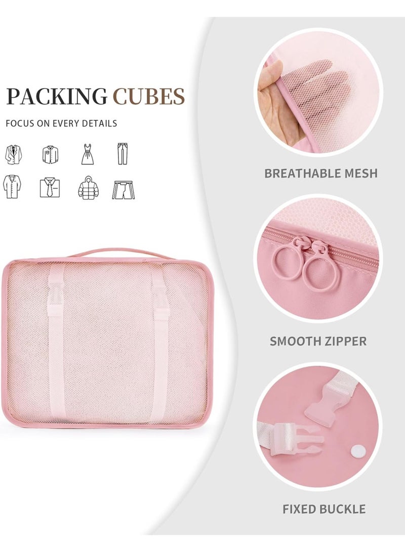 Relex Packing Cubes 11 Set, Suitcase Organizers, Luggage Organizer Bags for Travel, Packing Cubes for Travel, with Toiletry Bag, Travel Essentials (Pink) - Image 5