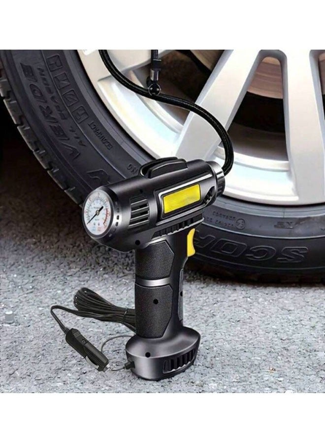 NKX Tire Inflator Portable Air Compressor – 7.4V DC Air Pump for Car Tires with Analogue Pressure Gauge and Emergency Led Light  - Image 4