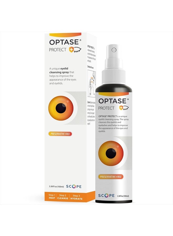 Optase Protect Eyelid Cleansing Spray - Hypochlorous Acid Spray for Daily Protection - Eye Lid Cleaning Spray for Dry Eye, Blepharitis, and Stye Treatment - Hypochlorous Acid Eyelid Cleanser - 100 ml - Image 1