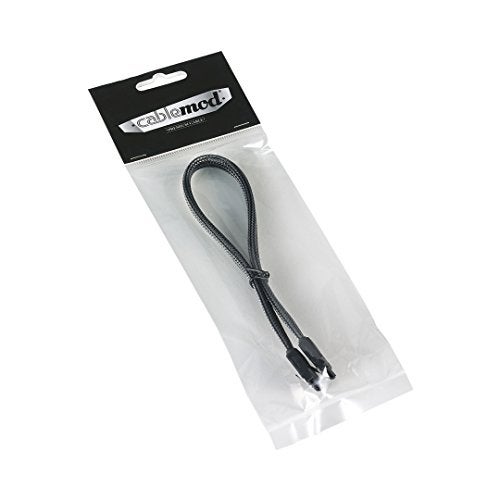 CableMod ModMesh Sleeved SATA 3 Cable (Black, 60cm) - Image 3