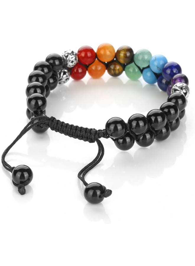 Top Plaza Bead Chakra Bracelet 7 Chakras Healing Crystals Bracelet Yoga Stone Beads Bracelets Meditation Relax Anxiety Bangle for Womens Mens, 8 5 inch, Stone  - Image 5