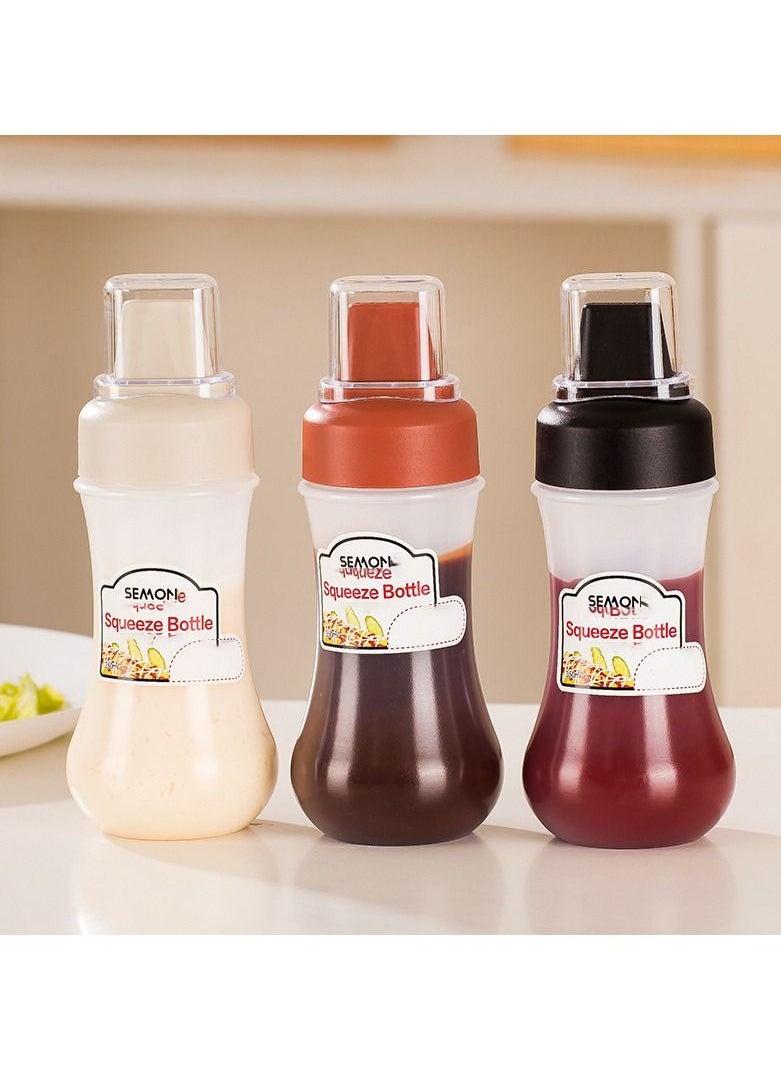Generic 350ml DIY Squeeze Condiment Bottles With Nozzles Plastic Ketchup Mustard White 1PC  - Image 3