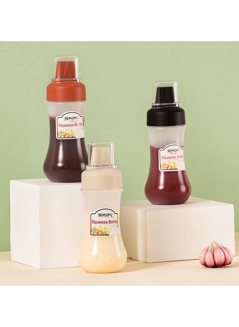 Generic 350ml DIY Squeeze Condiment Bottles With Nozzles Plastic Ketchup Mustard White 1PC  - Image 4