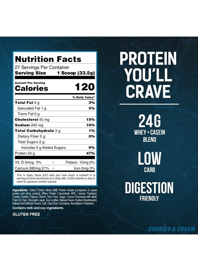 PEScience - Select Protein, Cookies and Cream, 27 Serving, Premium Whey and Casein Blend - Image 1
