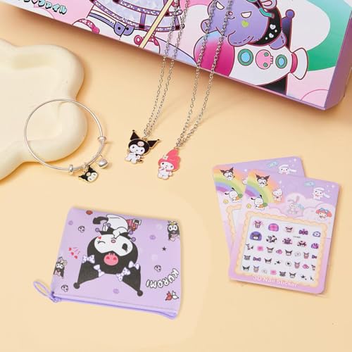 PATPAT® 28 Pcs Kawaii Gift Box 12 Categories Merchandise Collectible Gift Box Blind Box with Doll, Plush, Ropes, Clips, Necklace, Wallet, Keychain, Nails Stickers Box Gift for Girls - Image 4