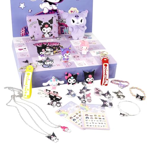PATPAT® 28 Pcs Kawaii Gift Box 12 Categories Merchandise Collectible Gift Box Blind Box with Doll, Plush, Ropes, Clips, Necklace, Wallet, Keychain, Nails Stickers Box Gift for Girls - Image 1