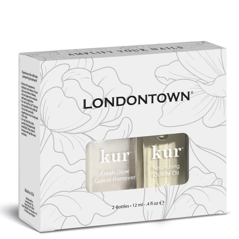 LONDONTOWN Cuticle Saver Set â€“ Gently Remove Cuticle Buildup & Hydrate with Fresh Glow Remover and Nourishing Oil for Soft, Healthy-Looking Nails, .4 fl oz - Image 2