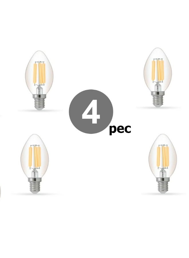 Majestic Four 5-watt chandelier bulbs, white light, add a touch of elegance to any room with bright colors.