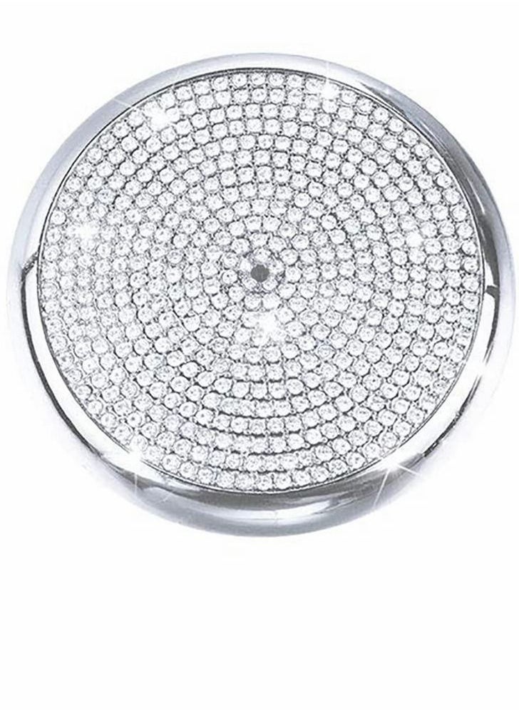 KASTWAVE Knob Central Decorations for Mercedes Benz Accessories Bling Parts W204 X204 W166 X166 C GLK Class Central Multimedia Control Regulator Covers Interior Women Men Crystal Silver - Image 1