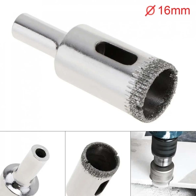 1pc 16mm Diamond Coated Core Hole Saw Drill Bit Set Tools Glass Drill Hole Opener for Tiles Glass Ceramic  - Image 3