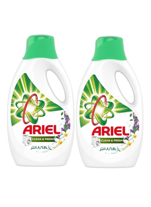 Automatic Power Gel Laundry Detergent Clean and Fresh Scent 1.8L Pack of 2