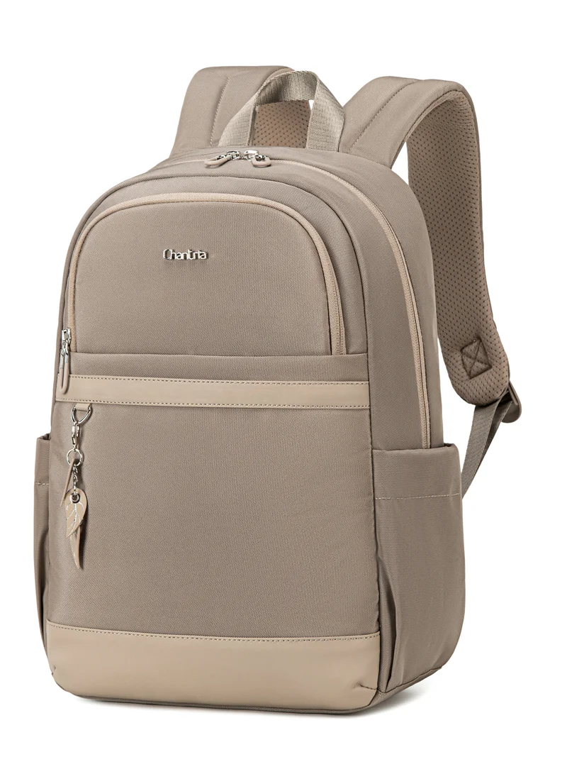 Durable Premium Laptop Backpack Water-Resistant Multifunctional Anti-Theft Daypack for Casual/Travel/School/College, CB00648-Khaki