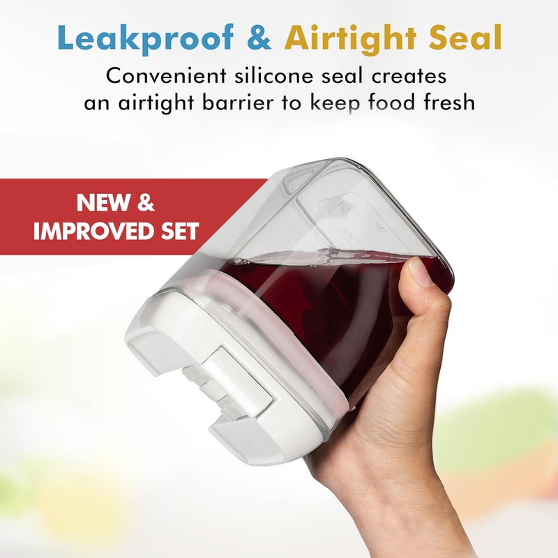 Shazo 9 PC Airtight Food Storage Containers - BPA Free Clear Plastic Snack & Spice Containers with Easy Lock Lids - Kitchen and Pantry Organization for Herbs, Coffee, Tea - 0.5L / 2.1 Cups - Image 2