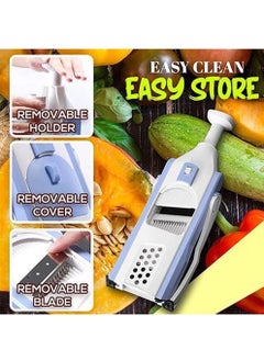 ELTRAZONE Vegetable Cutter Safe Mandoline Slicer TikTok Adjustable Vegetable Chopper Multi purpose Food Vegetable Slicer for Kitchen  - Image 5