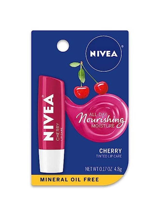 Nivea نيفيا بلسم العناية بالشفاه بنكهة الكرز 17 أوقية عبوة من 2 - Image 1