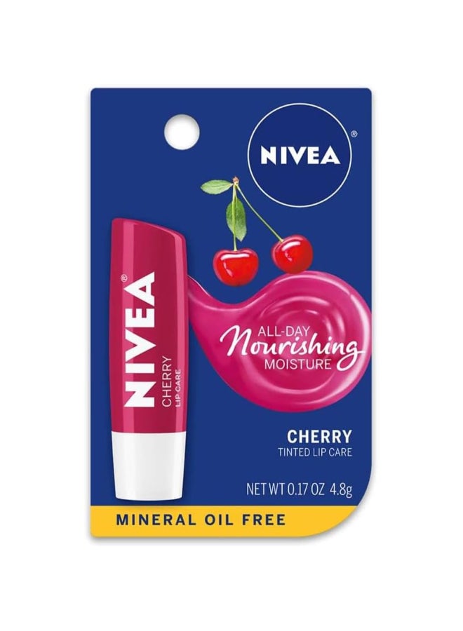 Nivea نيفيا بلسم العناية بالشفاه بنكهة الكرز 17 أوقية عبوة من 2 - Image 3