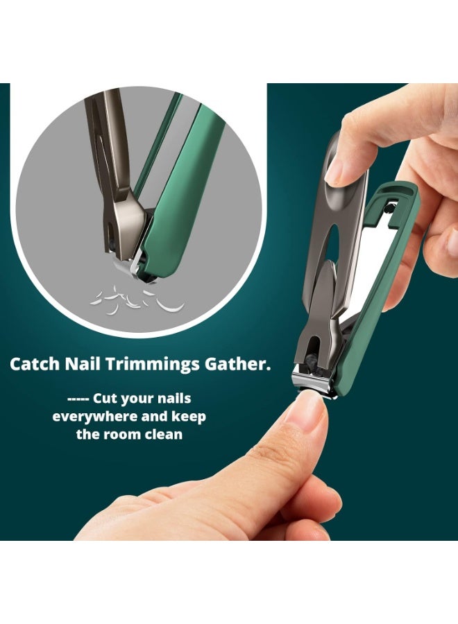 Lamicall 3 Pack Nail Clippers Set, Stainless Steel Ultra Sharp Fingernail & Toenail Clippers with Catcher, Heavy Duty Nail Cutters for Thick Nails, Suitable for Men & Women - Image 4