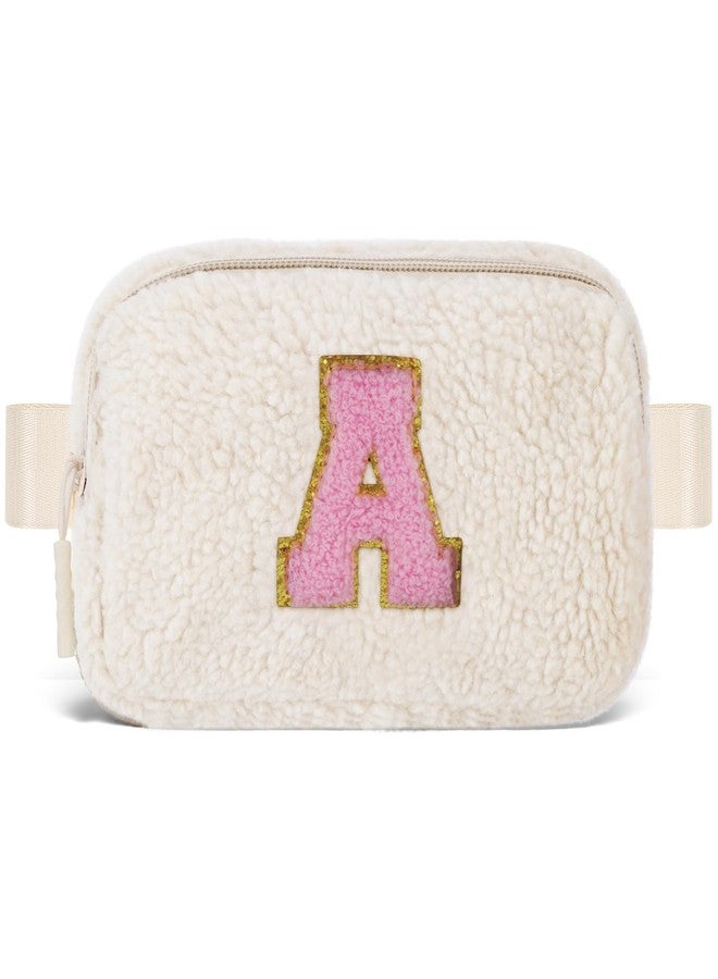 Uygafly Cute Belt Bag with Initials, Cream, A - Image 1