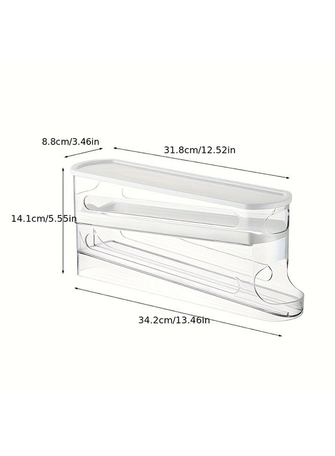 هومستر 2 قطع من حامل البيض القابل للضبط لباب الثلاجة، بلاستيك قابل للتكديس، بلاستيك متين، يناسب 18 بيضة، بدون بطارية مطلوبة، من أجل ملحقات تنظيم المطبخ - Image 4