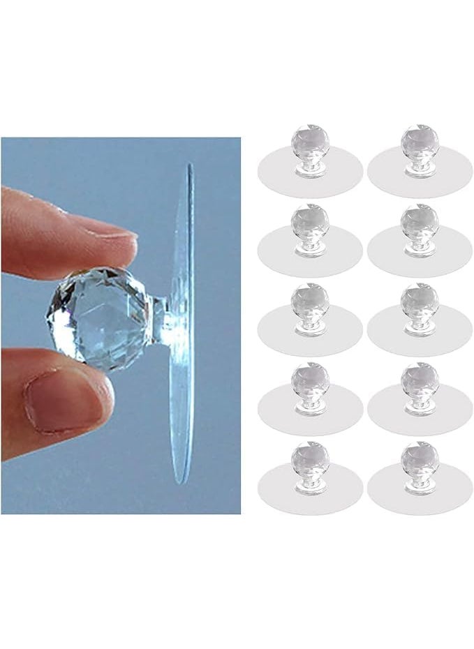 OFFERZONE OFFERZONE Cabinet Drawer Pull Knobs Self Adhesive Clear Acrylic Crystal Shaped Pulls Handles Knobs for Wardrobe Kitchen Cupboard Bathroom Dresser Furniture Door Window 