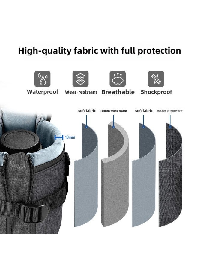 NEEWER/Newer Medium And Short Focus Lens Storage Bag Portable Shoulder Back Waterproof Shockproof Lens Storage Bag-Color:High-end Medium Short Focus Lens Bag  - Image 3