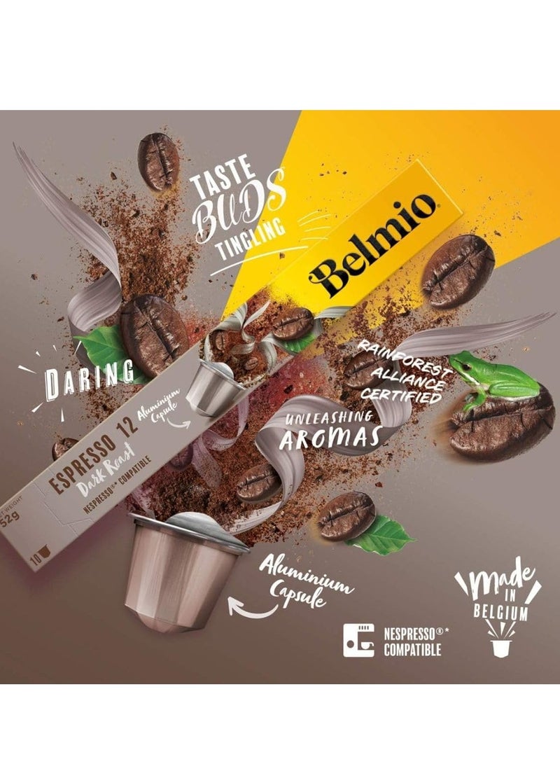 Belmio Espresso Dark Roast Coffee Capsules, Intensity 12, Compatible with Nespresso Machine, 10 Capsules in 1 Sleeve - Image 2