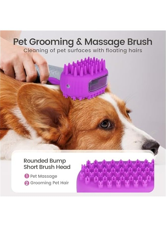Loquat Dual-Sided Dog Bath Brush for Grooming, Deshedding  Massaging - Non-Slip Handle Pet Wash Brush - Dog Scrubber for Shampoo - All-in-One Dog Grooming Tool - Image 2