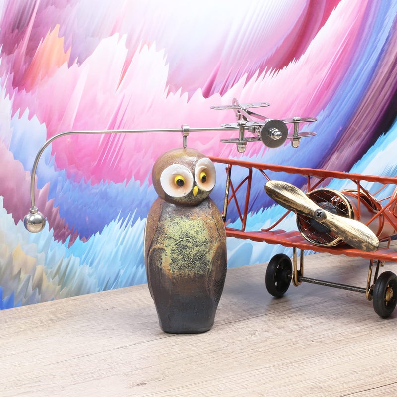 Sunnytech لعبة توازن الطائرة الفولاذية من سانيتيك - فن حركي - لعبة توازن علمية لتخفيف الضغط - لعبة مكتبية لتزيين المكتب WJ066 - Image 4